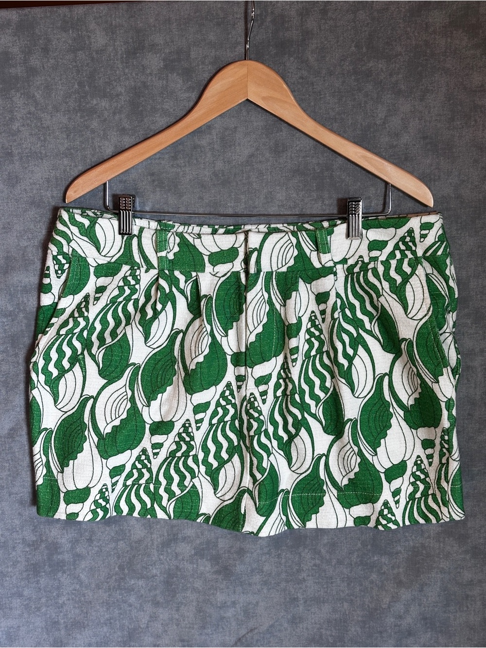 RARE FARM Rio Miniskirt Seashell Print Brazilian Size G